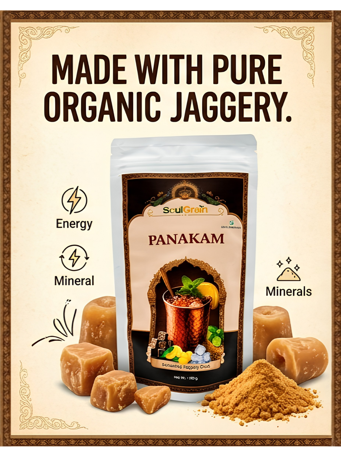 Panakam — Ayurvedic Jaggery Cooling Drink Mix (100g)